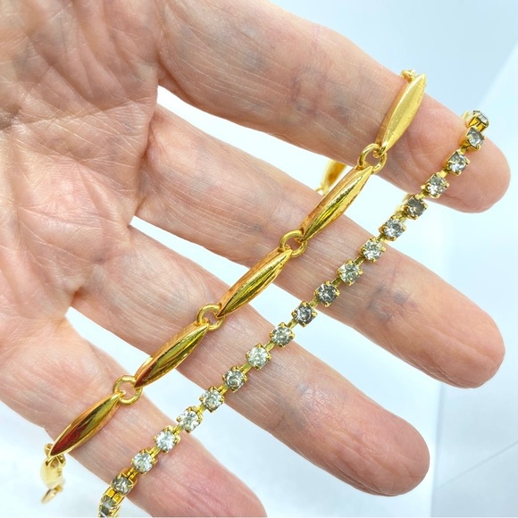 Gold Tone Vintage Bracelet Bundle of Two - Picture 5 of 7